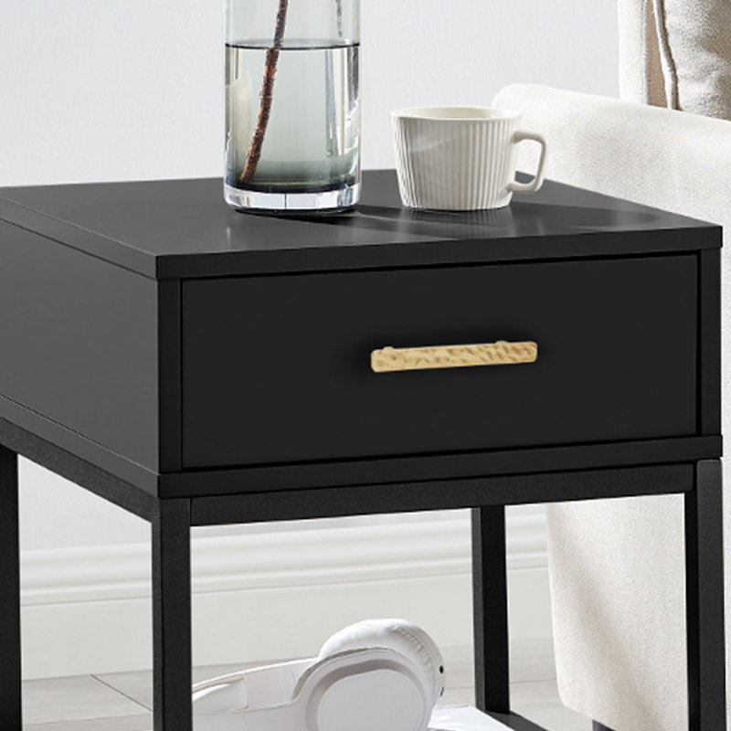 40cm W Metal Bedside Table