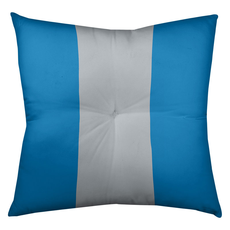  Coussin de sol touffeté, 30 po x 30 po, Bleu / Argent