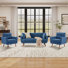 Ensemble de canapé-lit 65 po avec 2 fauteuils d'appoint rembourrés et capitonnés