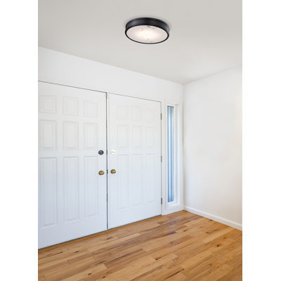 Erem  - 14 Inch LED Flush Mount with Alabaster Glass