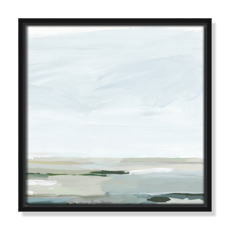 Catrena Pure Stillness - Cadre flottant, reproduction d'art sur toile, H 13,5 po x l 13,5 po, Noir