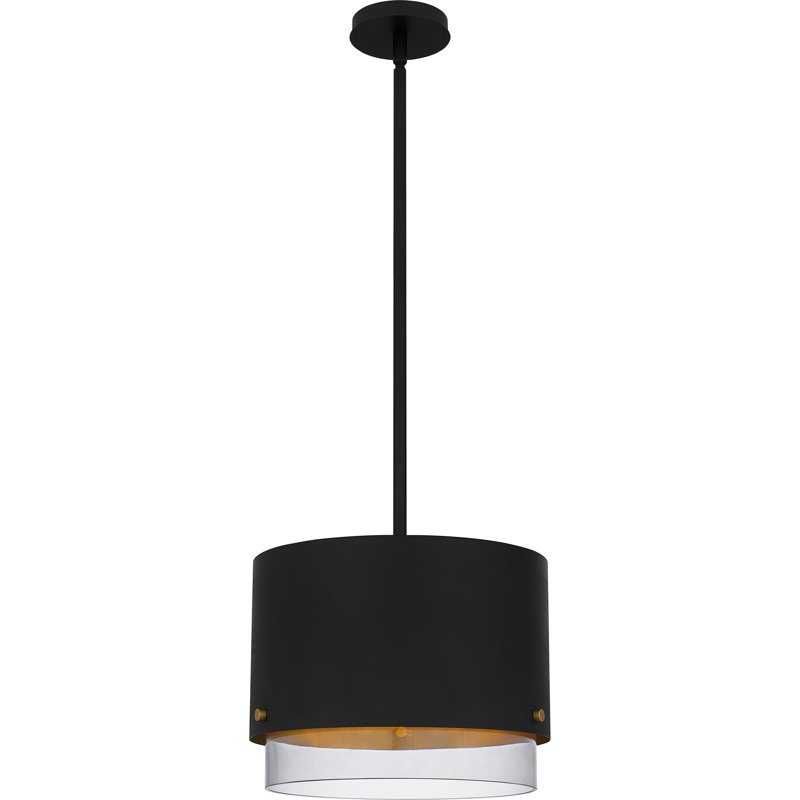 Moreauville 3 - Light Matte Black Drum Pendant