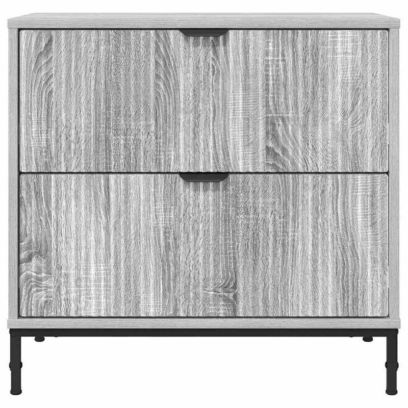 63.5cm W Manufactured Wood Bedside Table, Grey Sonoma
