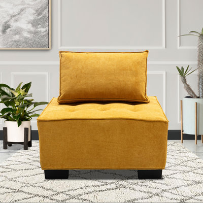 Repose-pieds carré standard touffeté de 29,92 po Raiden