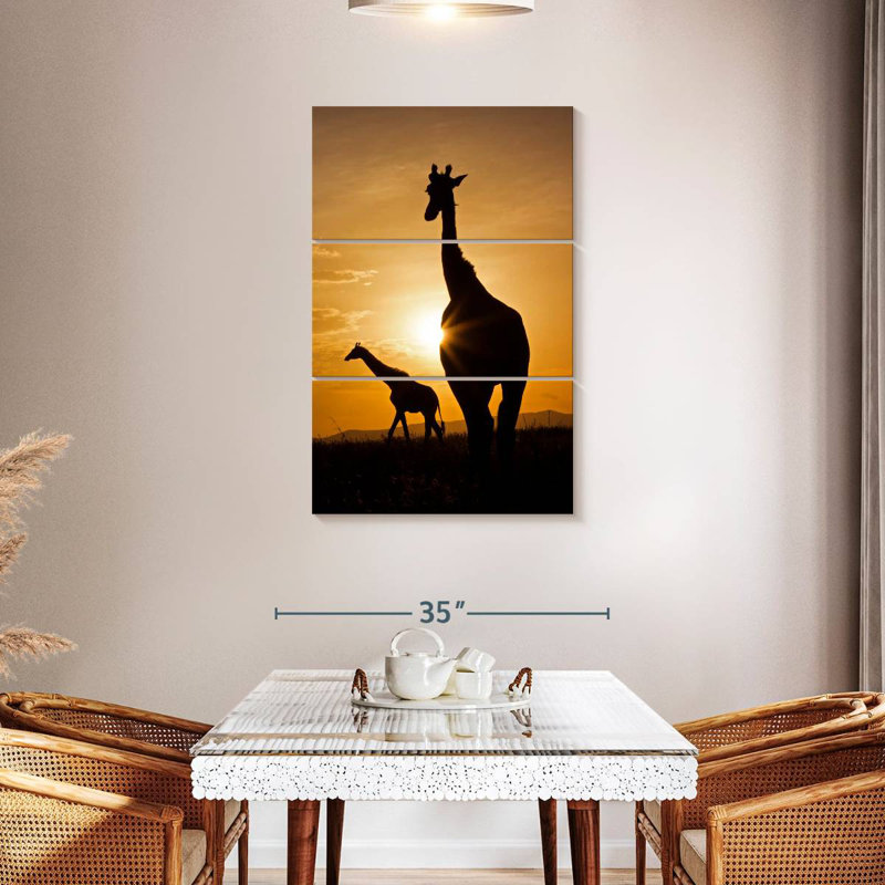 Brampt Giraffe Silhouettes, 45" H x 28" W
