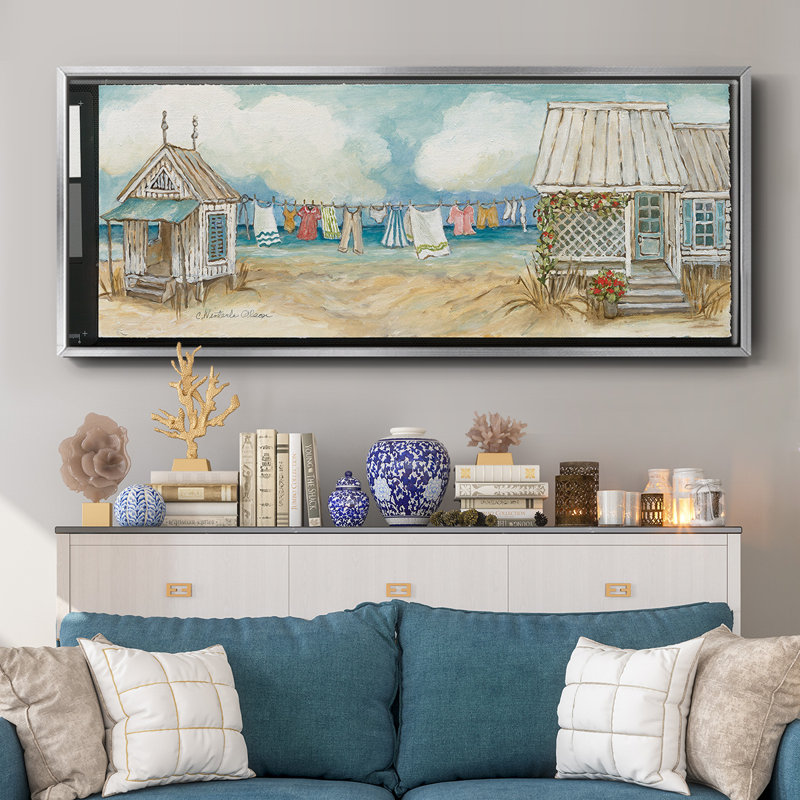 Fresh Laundry II- Framed Canvas, 24" H x 60" W