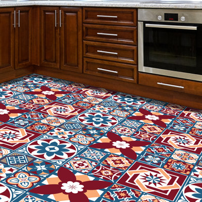 Walsh Westminster 60 x 120cm PVC Mosaic Tile in Red/Blue