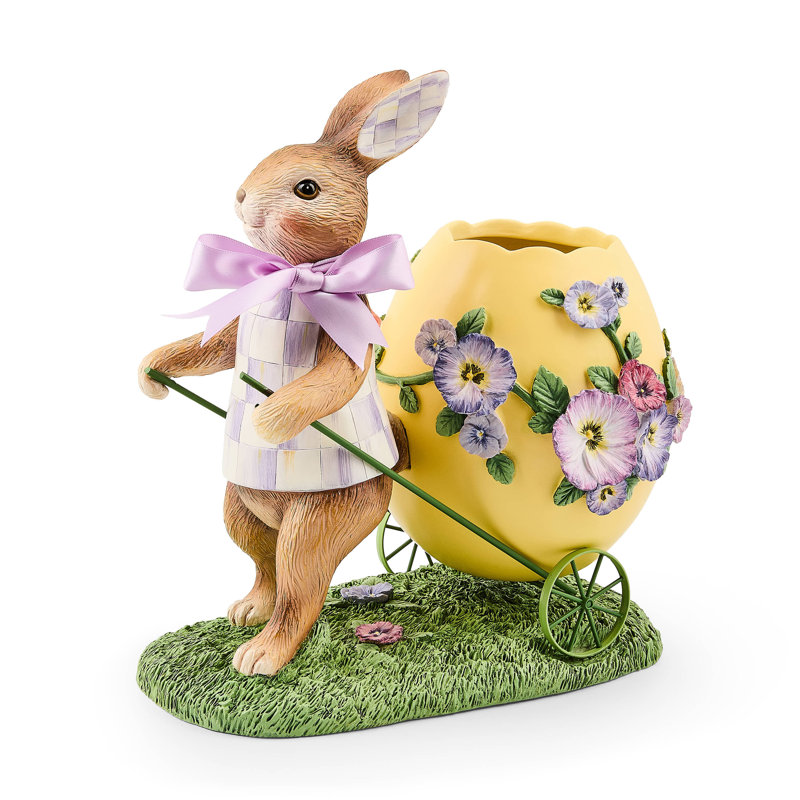 Pansy Party Bunny And Cart Centerpiece