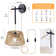 Bahwana Rattan Plug-in Swing Arm Sconce with Bulb Included