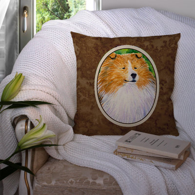 Collie Outdoor Reversible Throw Pillow