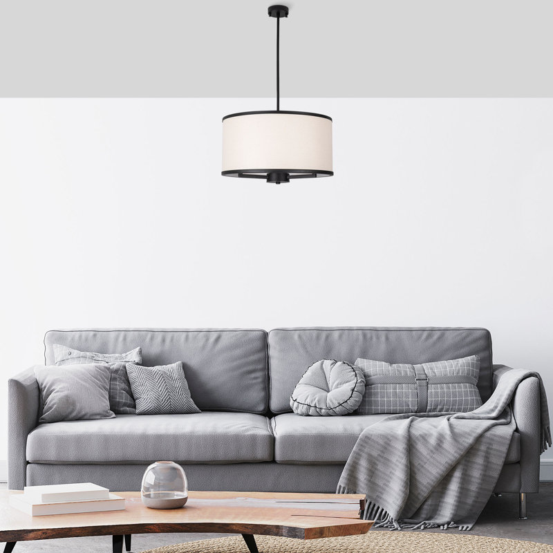 Luminaire suspendu cylindrique à 1 lumière