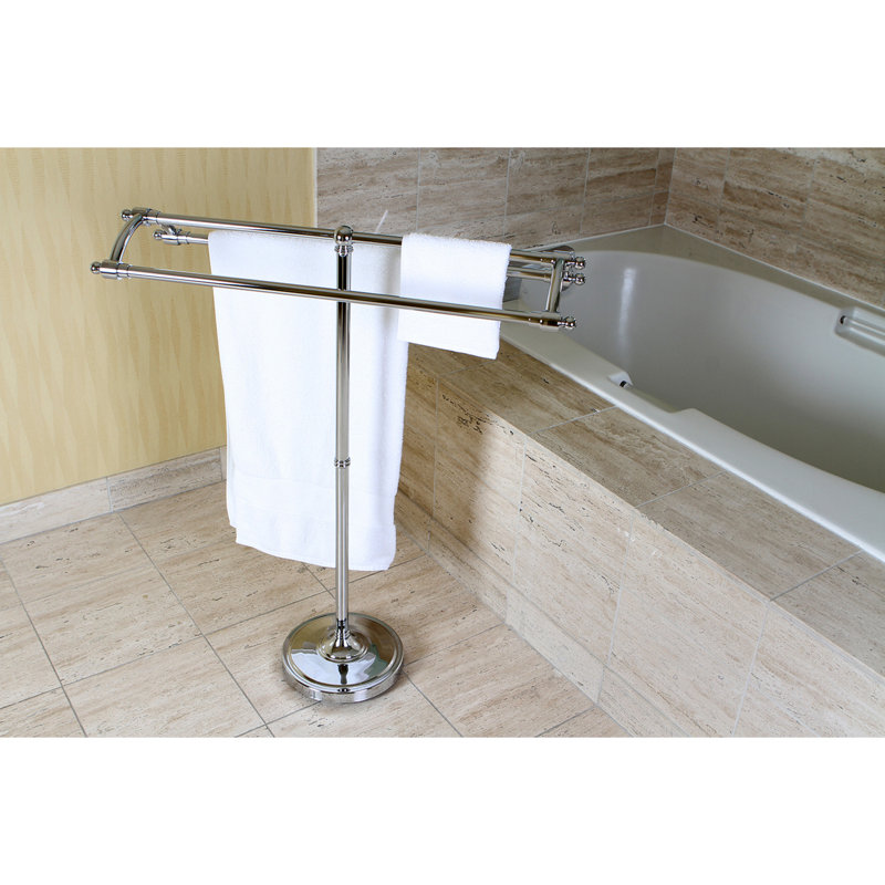 Porte-serviettes sur pied Kingston Brass Edenscape, Chrome poli