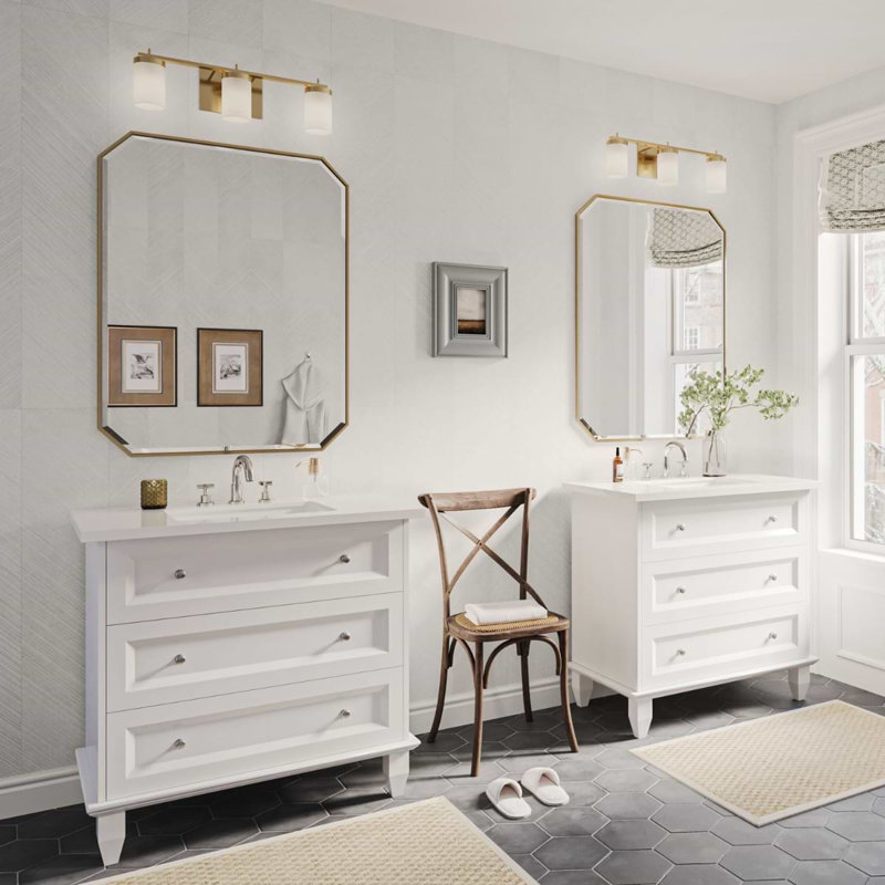 Nora 36" Freestanding Standard Single Bathroom Vanity with Top, White