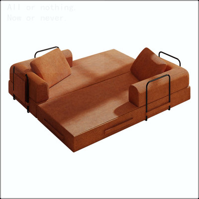 Canapé-lit convertible avec coussin cylindrique