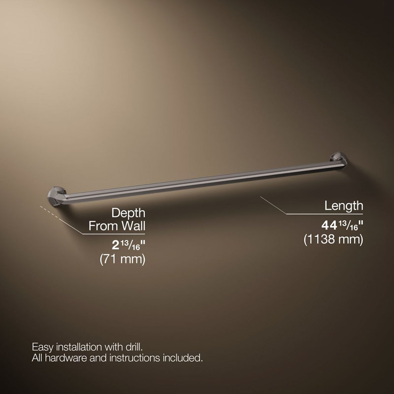 Barre d'appui occasion, 42", Titane éclatant