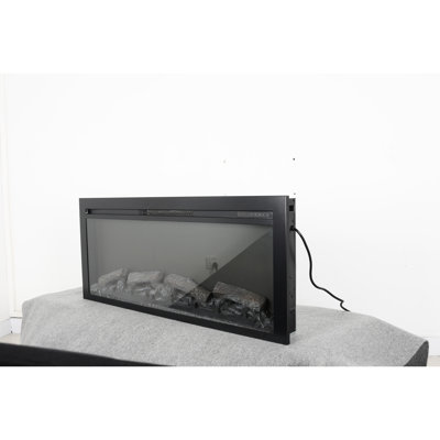 Recessed Electric Fireplace 44", Remote Control, Flame Effect, 1400W Heat, 5000 /H, Touch Button, Vent 44 Inch In Wall, Remote, Flame, Heat Output, 64F - 82F Temperature Control