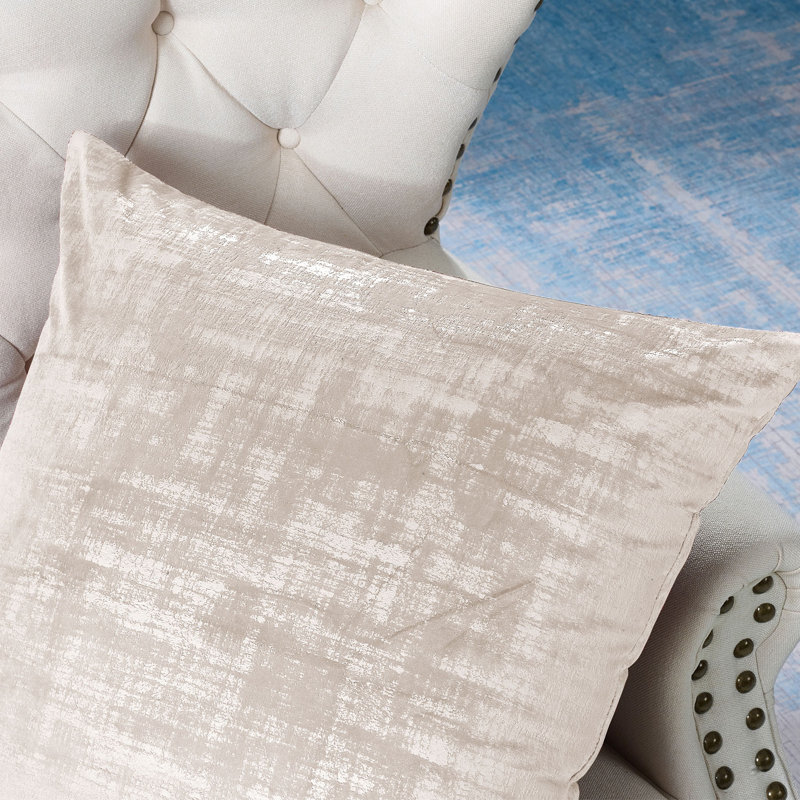 Textured Velvet Euro Reversible Pillow Cover, Gardenia