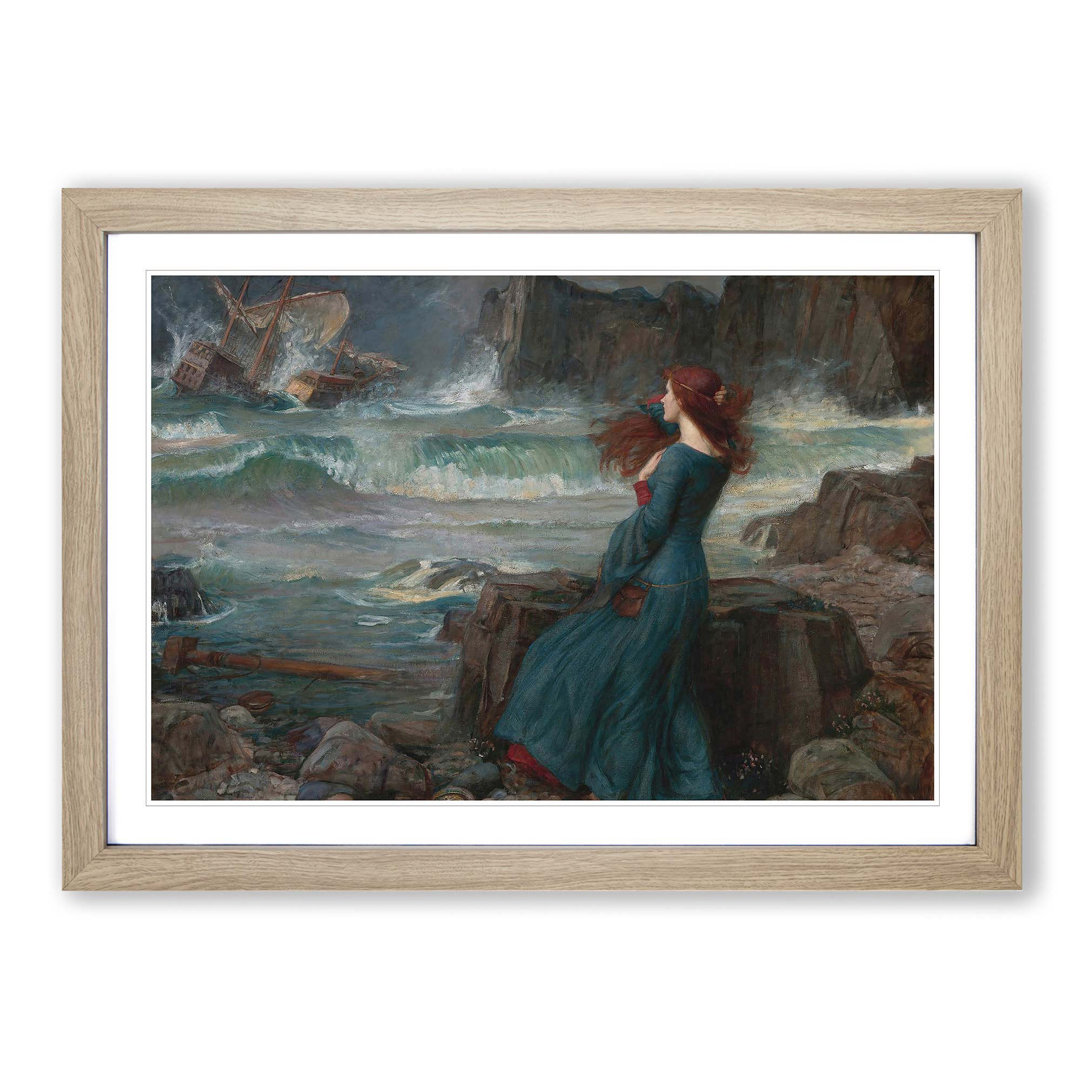 Miranda the Tempest by John William Waterhouse - Framed Print