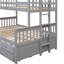Lit simple superposé simple avec lit gigogne simple, lit superposé séparable avec tiroirs pour la chambre à coucher - Gris-1577589600