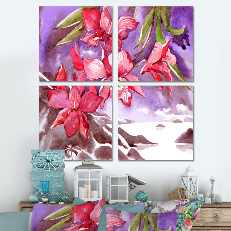 Orchid Painting Canvas Set