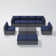 Bateman Wicker 6 - Person Modular Patio Conversation Sets with Cushions
