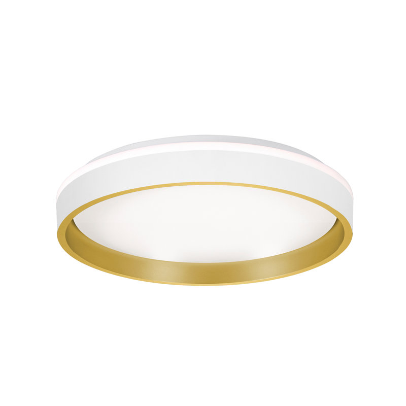 Plafonnier encastré en acrylique Gunver, Blanc, H 3 po x l 16 po x P 15,50 po