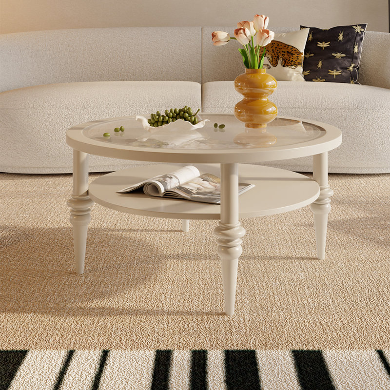 Table basse en bois de cerisier, H 15,75 po x L 31,49 po x l 31,49 po