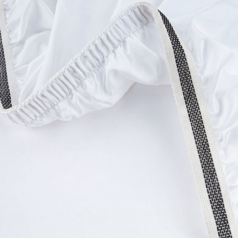 Machine Woven Fitted Sheet, White, King