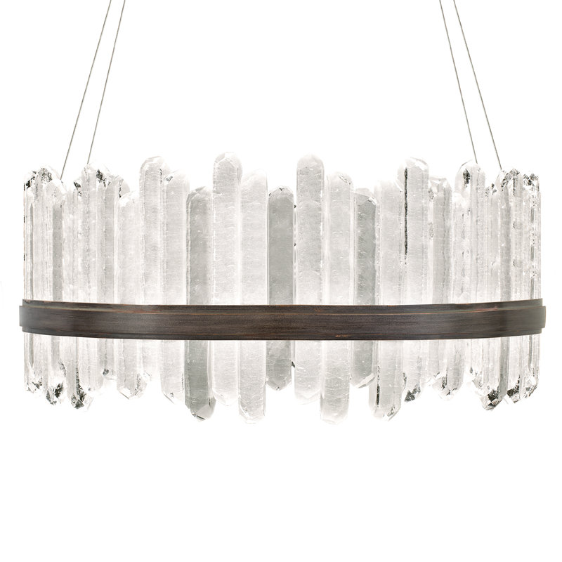 Lustre rond 41 po Lior, 3000, Bronze