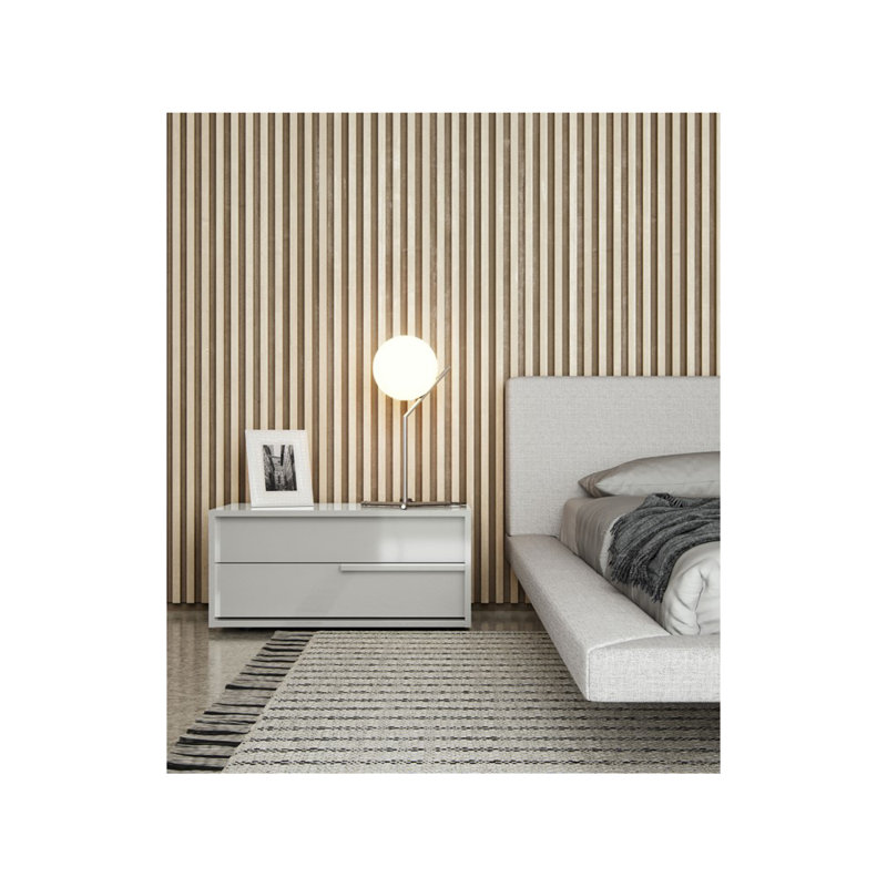 Jane 2 - Drawer Nightstand, Left, Glossy Chateau Gray