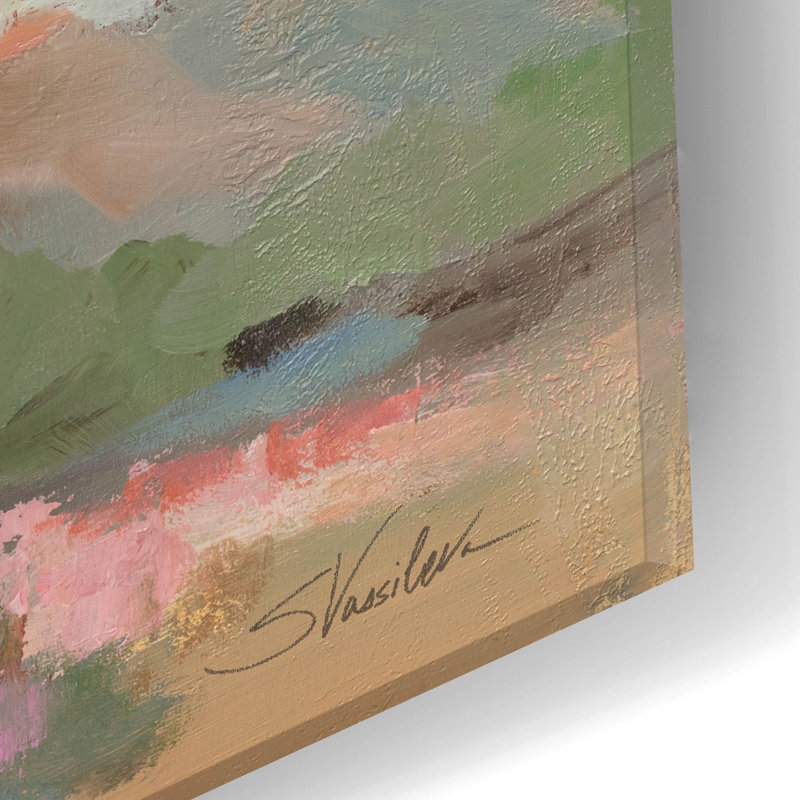  «French Countryside» par Silvia Vassileva, art mural en verre acrylique, 24 po x 12 po, H 12 po x l 24 po