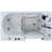 Prairie 45.75'' x 26'' Whirlpool Fiberglass Bathtub with Faucet-17694275-17694274