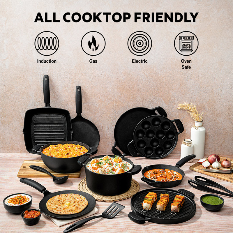 Tramontina Pre-seasoned Cast Iron Casserole, 20 cm
