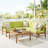 Allieana Modern Acacia Wood 6-Piece Outdoor Sectional Seating Group with Water-Repellent Cushions and Modular Latch Design-1309158839