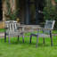 Ensemble de salle à manger de patio en PEHD, une table et quatre chaises-1676587122