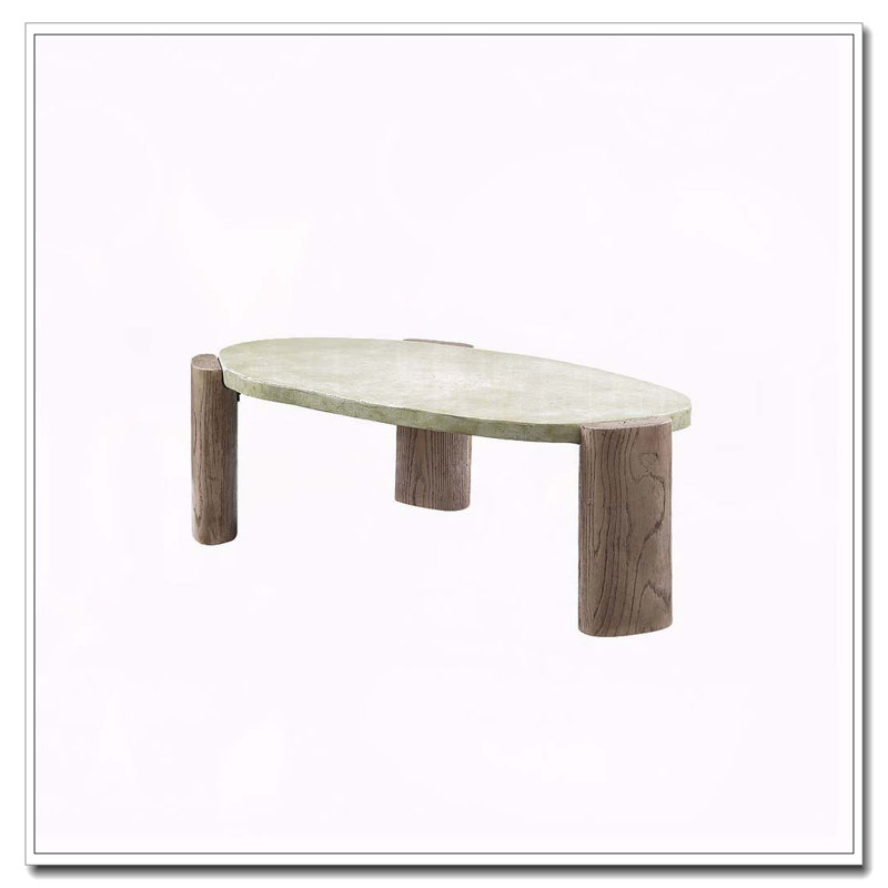Weathered Grey And Oak Oblong Coffee Table