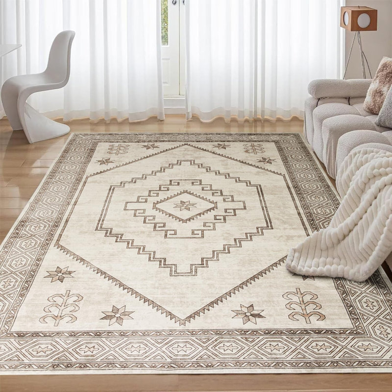 Aspire Homeware Boho Geometric Area Rug, Runner 60 x 110 cm