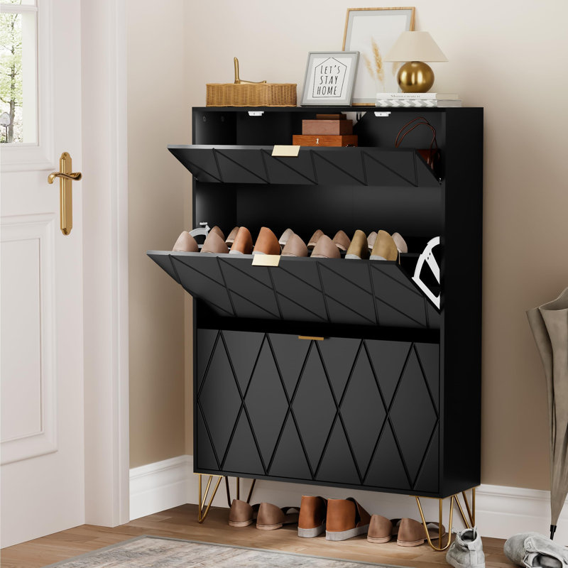 16 Pair Shoe Storage Cabinet