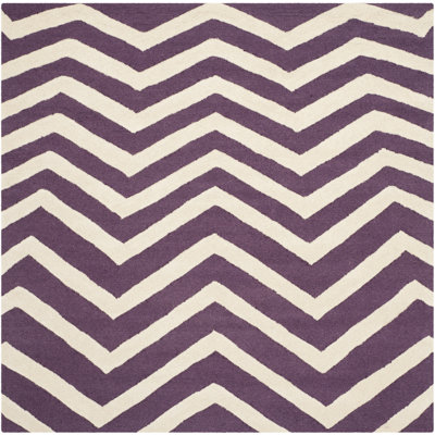 Sanyla Hand Tufted Wool Chevron Rug