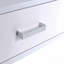 Bureau d'écriture blanc brillant et finition chrome avec USB