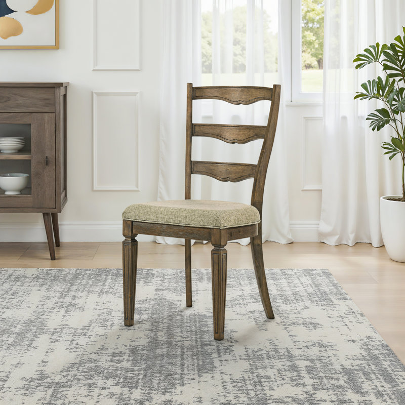 Filoli Brown Composite Wood Side Chair (Set Of 2) With Ladder Back