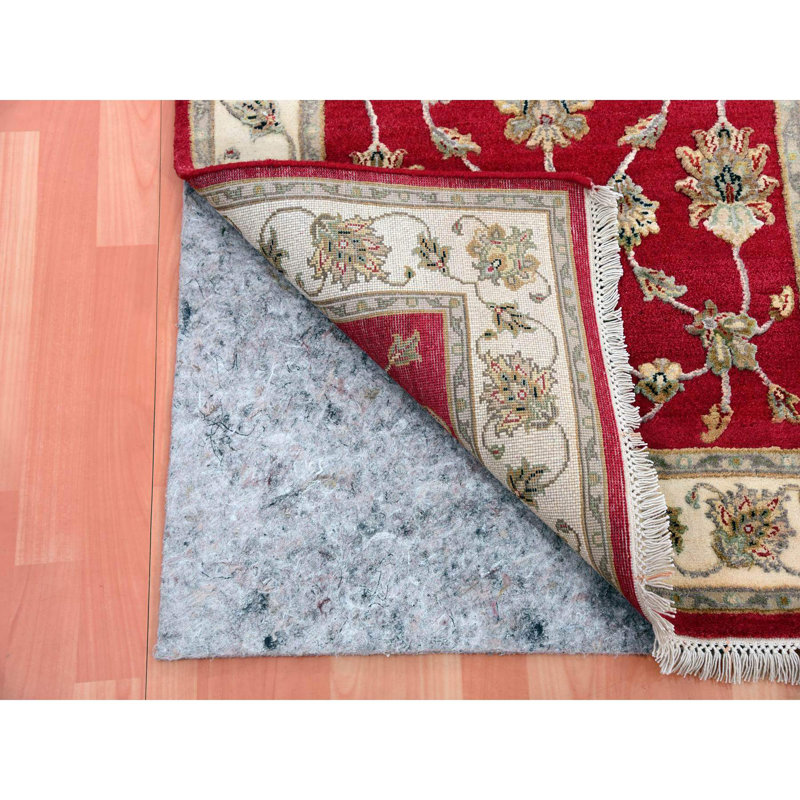 Tapis en laine noué à la main épais et moelleux de 3 pi x 5 pi 2 po rouge Rajasthan FE227524991544A2B07D7DCFAC20485D
