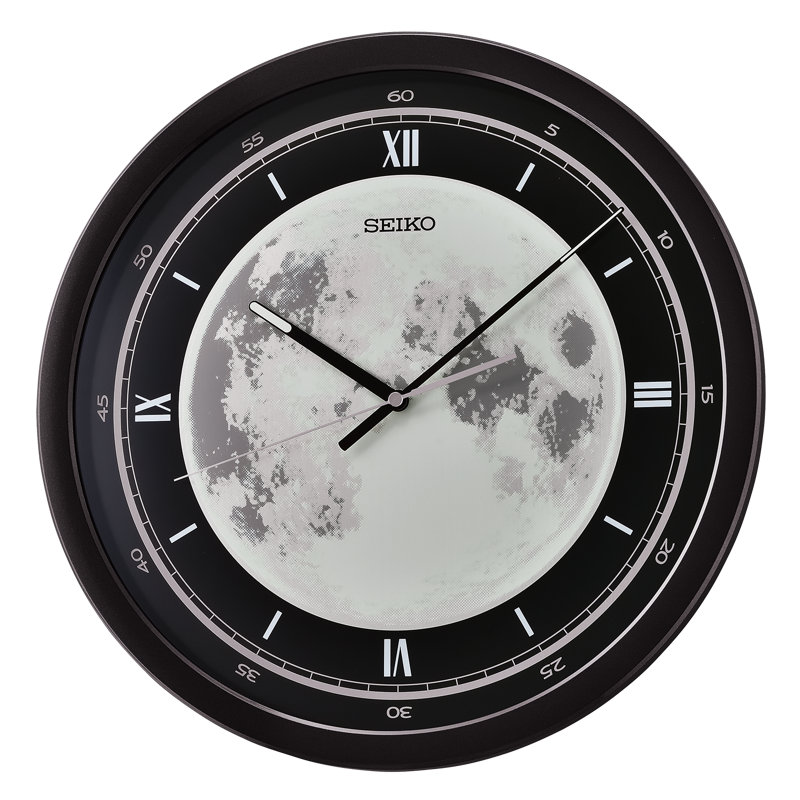 QXA831KRH Modern Wall Clock, Black
