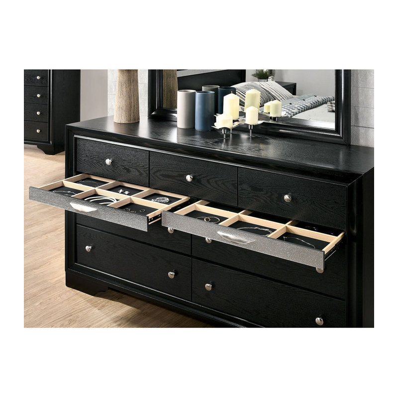Tenino 63'' W 7 - Drawer Dresser, Black