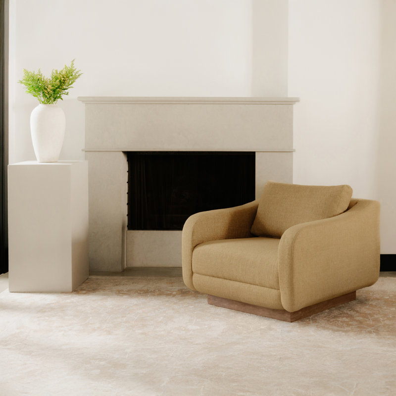 Keane Lounge Chair Cream, Ochre