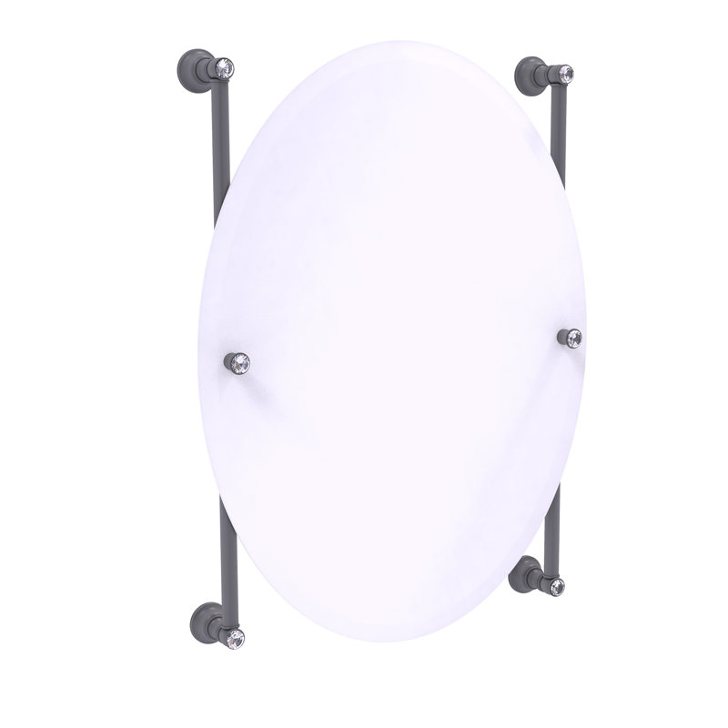 Miroir de meuble-lavabo biseauté sans cadre Gavin, Gris mat