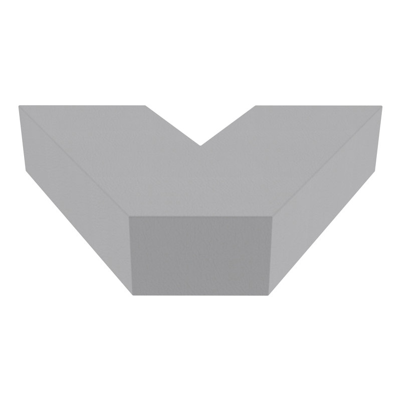 Novelty Kids Soft Seating, 12" H x 59.25" W x 36" D, Light Gray