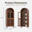 Armoire arquée 78,4 "avec lumières DEL