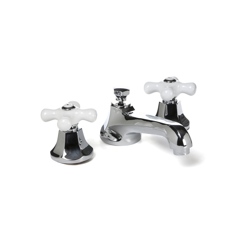 Robinet de salle de bain espacé avec ensemble de bonde Metropolitan, Nickel satiné