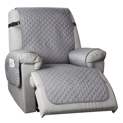Kyrstie Box Cushion Recliner Slipcover Anti-Slip Pet Armchair Cover Furniture Protector for Reclining Chair